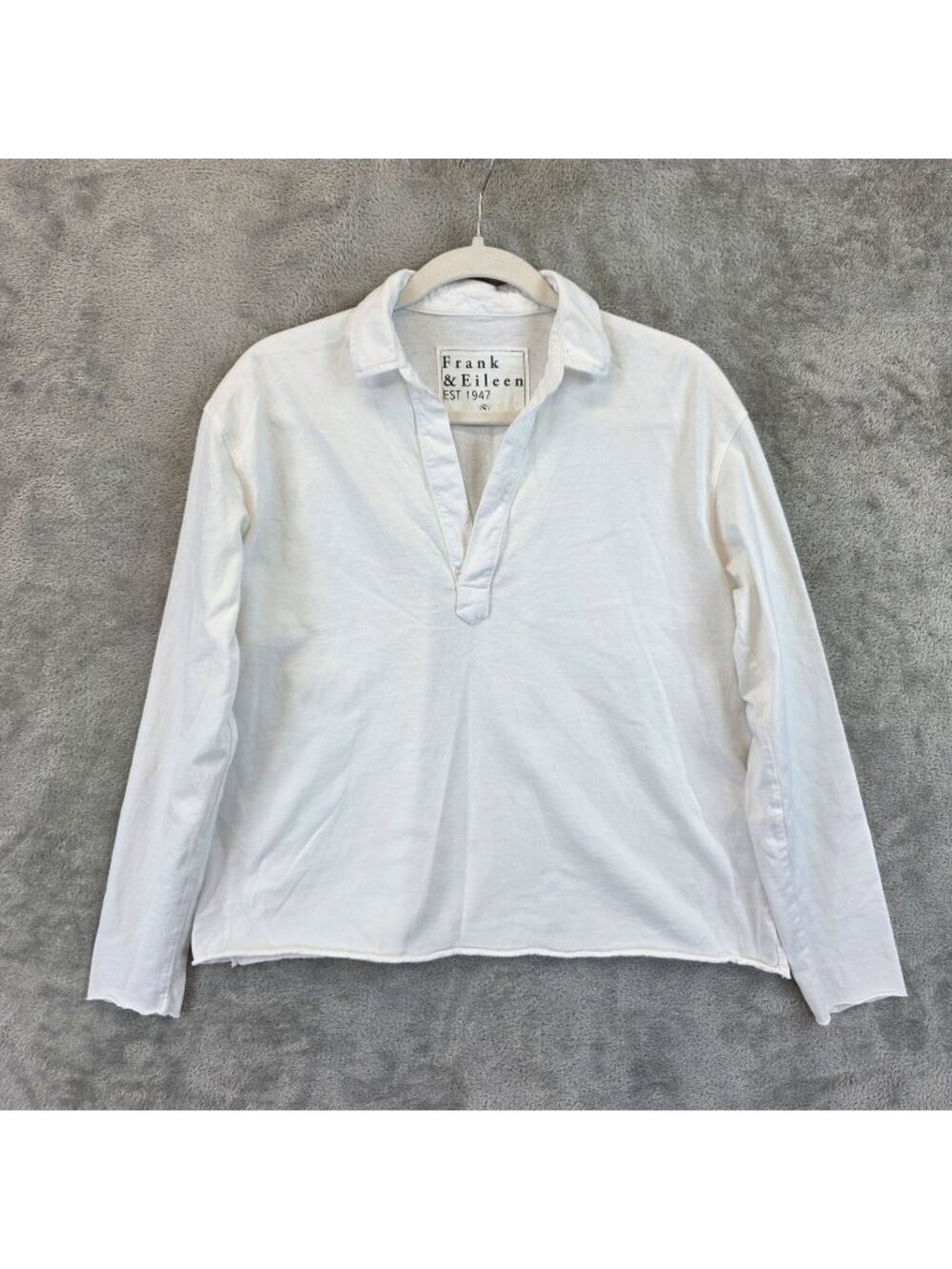 Frank & Eileen Patrick White Long-Sleeve Polo Top